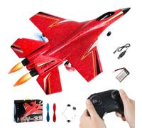 TGKYK RC Airplane 2CH Remote Controlled with 2.4Ghz, LED Light, Remote Control, Styrofoam Airplane Toy and USB Charging