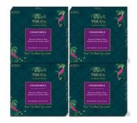 TGL Chamomile Tea Bags, 64 Tea Bags (60 Tea Bags + 4 Free Exotic Sample) with Pure Natural Chamomile Flowers | Tisane Tea | Herbal Infusion Tea | Herbal Tea Bags