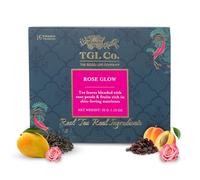 TGL Co. The Good Life Company Rose Glow Black Tea, 16 Tea Bags with Rose Petals, Raisins, Mango, Apricots