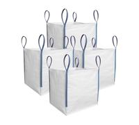 TGL PACKAGING 100 Pieces 85x85x85cm 1 Tonne Builders Bulk Bag - Heavy Duty FIBC Sack with 4 Lifting Handles, UV Protected Recyclable Woven Polypropylene Bag for Garden Waste, Rubble, Sand, Aggregates