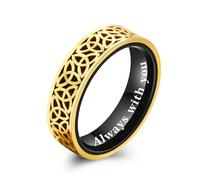 TGNEL 6mm Wedding Engagement Rings Celtic Rings for Men Women Always with You, Mix Colors Titanium Steel Celtic Knot Ring Comfort Fit Size 7-14, Stainless Steel, No Gemstone