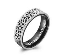 TGNEL 6mm Wedding Engagement Rings Celtic Rings for Men Women Always with You, Mix Colors Titanium Steel Celtic Knot Ring Comfort Fit Size 7-14, Stainless Steel, No Gemstone