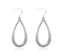 TGNEL Large Teardrop Earrings Titanium Dangle Earrings for Women, Lightweight Oval Drop Earrings Hypoallergenic for Sensitive Ears, Titanium, No Gemstone