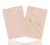 TgoBeauty Two Sides Silicone Practice Skin Permanent Makeup Tattoo Microblading Practice Latex for Omber Eyebrow Tattoo Training (1pc Pink Pad with Golden Outline)