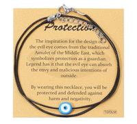 TGOLM Tiny Blue Evil Eye Choker Necklace for Women Lucky Protection Charm Aesthetic Jewelry, Zinc, No Gemstone