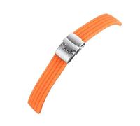 TGPGZHZFNA 18mm 20mm 22mm 24mm Band Quick Release Watchbands Silicone Wristband Bracelet Soft Rubber Smartwatch Strap Watch Accessories watch band(Oranje,18mm)