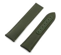 TGPGZHZFNA 20mm 22mm Sailcloth Watch Band Quick Release Waterproof Cowhide Strap Fit For Omega Fit For Seiko Folding Buckle Beige Gray Green Black watch band(Green no buckle,22mm)