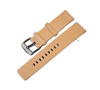 TGPGZHZFNA 20mm 22mm Watch Band Quick Release Leather Strap fit for Samsung 3 40 44mm for Huawei Gt 2 WatchBand 18 24mm watch band(Yellow Brown-B,20mm)