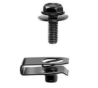 TGPGZHZFNA Car Body Bolts U Type Nut Clips M6 Automobile Bumper Fender Rivet Engine Cover Undertray Splash Shield Guard Liner Screws Clips Automotive fasteners and clips(20pcs Mixed)