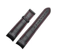 TGPGZHZFNA Curved End Men's Watchband Fit For Citizen BL9002-37 05A BT0001-12E 01A Watchstrap Leather With Butterfly Buckle 20 21 22mm watch band(White Black,20mm)