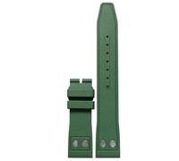 TGPGZHZFNA Fit For IWC Strap For Big Pilot Portofino Watch Band Rivet Men Fluororubber Watchband Metal Buckle 20mm 21mm 22mm Straps watch band(Green no clasp,20mm)