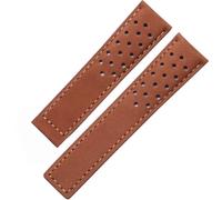 TGPGZHZFNA Fit For TAG Heuer F1 For Monaco CALIBRE Men's Watchband Leather 20mm 22mm 24mm Cow With Folding Buckle Black Brown BANDS watch band(Brown no clasp,20mm)