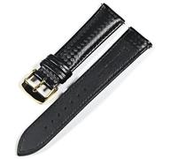 TGPGZHZFNA Genuine leather bracelet Carbonfiber grain Watchband 18mm 20mm Red Orange stitching watch band 22mm strap watch band(Black-G,18mm)