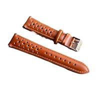 TGPGZHZFNA Genuine Leather Watchstrap Brown Porous Breathable Watch Band 18mm 20mm 22mm 24mm Handmade Stitching for Watch Wist Bracelets watch band(Roze,18mm)