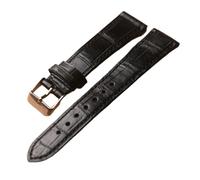 TGPGZHZFNA Handmade Alligator Strap, 18 19 20 21 22MM Bamboo Pattern Crocodile Bracelet, Vintage Style Leather, S/M Short watch band(Rose Gold,19mm)