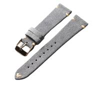 TGPGZHZFNA Handmade Suede Strap 18 19 20 21 22MM Vintage Soft Ultra-Thin Leather Bracelet, Suitable For Antique Watches Watchband watch band(A rose gold Buckle,20mm)