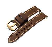 TGPGZHZFNA Leather Strap 20mm 21mm 22mm 23mm 24mm 26mm Brown Black Brass Buckle Watch Bracelet watch band(Bruin,26mm)