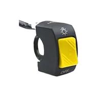 TGPGZHZFNA Motorcycle Switch 22mm ON/OFF Push Button 12V Connector Handlebar for ATV Electronic Bike Scooter Motorbike Motorcycle control switch(Yellow)
