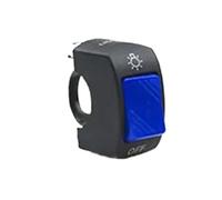 TGPGZHZFNA Motorcycle Switch 22mm ON/OFF Push Button 12V Connector Handlebar for ATV Electronic Bike Scooter Motorbike Motorcycle control switch(Blu)
