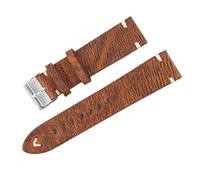 TGPGZHZFNA Retro Genuine Leather Watchband 18mm 20mm 22mm 24mm Stianless Steel Pin Buckle Watch Strap Band Belts Replacement watch band(B-Orange,18mm)