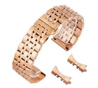 TGPGZHZFNA Stainless Steel Watch Band Universal Straps Curved End Folding Bow Buckle Bracelet Strap 18mm 20mm 22mm Watch Belt Accessories Watch clasp(RE-GD,20mm)