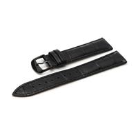TGPGZHZFNA Strap 18mm 20m 22mm watch band 24mm Genuine Leather Watch Wristwatch Ladies watch band(Black BK,20mm)