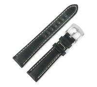 TGPGZHZFNA Vintage Genuine Leather Watchbands Men Women Bracelet 18 19 20 21 22mm Handmade Watch Band Strap With Stainless Steel Buckle watch band(Green,18MM_S-110 70MM)
