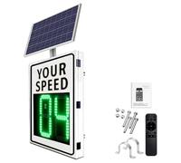 TGPSMDXKV 20''X27'' Solar Powered Radar Speed Limit Sign - LED Speed Limit Radar Detective Display, Radar Feedback Sign for Highways