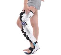 TGPSMDXKV Adjustable Hinged Leg Knee Brace Orthosis Walking Ankle and Foot Fixed Brace Support Leg and Ankle Fixed Bracket Knee Joint Corrector,Left