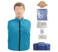 TGPSMDXKV Adult CPR Training Manikin, Professional Resuscitation Practice Dummy with Replaceable Face Skin & Lung Bags, Includes Carry Bag & Training Mat