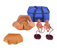TGPSMDXKV Child Birth Education Tools, Childbirth Simulator, Life Size Midwifery Training Model with 2 Fetus, 2 Placenta, 2 Umbilical Cord for Education and Training