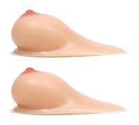TGPSMDXKV Silicone Breast Forms Realistic Sagging Drop Self Adhesive Prosthesis Fake Boobs Bra Pads for Crossdresser/Transgender,1000g/Pair