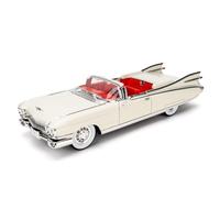 TGRCM-CZ 1/24 Cadillac Eldorado Biarritz Series Model Car, Zinc Alloy Pull Back Vehicles Model Car with Sound and Light for Collectors & Kids 3+ Years Old Birthday Gift(white)