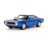 TGRCM-CZ 1/24 Dodge Charger Model Car, Zinc Alloy Pull Back Vehicles Model Car with Sound and Light for Collectors & Kids 3+ Years Old Birthday Gift(Blue)