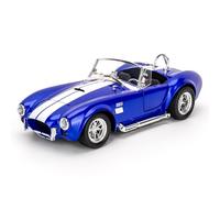 TGRCM-CZ 1/24 Shelby Cobra 427 Model Car, Zinc Alloy Pull Back Vehicles Model Car with Sound and Light for Collectors & Kids 3+ Years Old Birthday Gift(blue)