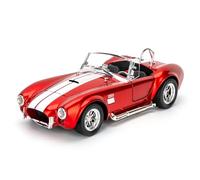TGRCM-CZ 1/24 Shelby Cobra 427 Model Car, Zinc Alloy Pull Back Vehicles Model Car with Sound and Light for Collectors & Kids 3+ Years Old Birthday Gift(red)