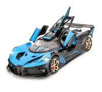 TGRCM-CZ 1/32 Bugatti Bolide Sports Model Car, Zinc Alloy Pull Back Toy Car with Sound and Light for Kids Boy Girl Gift(Blue)