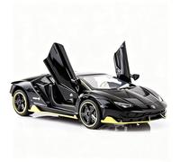 TGRCM-CZ 1:32 Lamborghini LP770 Model Pull Back Car Toy car with Sound and Light for Kids Boy Girl, Metal Body, Door Opened, Black