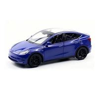 TGRCM-CZ 1/32 Scale Diecast Tesla Model Y Toy Car, Zinc Alloy Pull Back Vehicles Model Car with Sound and Light for Collectors & Kids 3+ Years Old Birthday Gift(Blue)