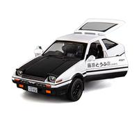 TGRCM-CZ 1/32 Toyota AE86 Initial D Model Car, Zinc Alloy Pull Back Toy car with Sound and Light for Kids Boy Girl Gift(Black)