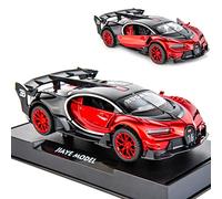 TGRCM-CZ Bugatti Vision GT Supercar 1/32 Zinc Alloy Die Casting Pull Back Car Model Toy Sound and Light for Boy Girl Gift (red)