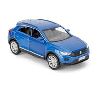 TGRCM-CZ Volkswagen T-Roc SUV Car Model, 1/36 Scale Casting Zinc Alloy Toy Car for Kids, Pull Back Vehicles for Toddlers Kids Boys Girls Gift (Blue)