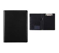 TGRTY Office Supply Clipboard A5 Portable School Home Flip PU Leather Stationery Storage Student Business Clip Board Document Bags Protective File Folder Durable Low Profile Clip (Color : Black)