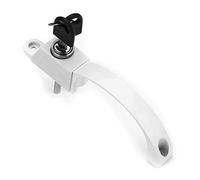 TGRTY Security Window Lock Aluminum Alloy Window Handle with Lock Child Safe Security Window Door Sash Lock Door Turning Handle for Double Glazing Sliding Window Security Lock (Color : White)