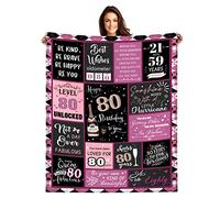 tgruihm 80th Birthday Gifts for Women, Happy 80th Birthday Blanket 1943, 80th Birthday Decorations Women Throw Blanket 50"x60", Turning 80 Years Old Gifts Flannel Blanket for Mom Sister Friends