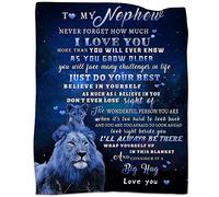 tgruihm Lion Super Soft Flannel Throw Blanket for Nephew - Uncle Gift Idea, 50"x 60"