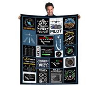 tgruihm Pilot Gift Blankets 60"X50", Aviation Gift, Airplane Pilot Gifts Aviation Men, Airplane Present Ideas, Christmas Birthday Gifts for Aviator Men Dad Boyfriend Husband