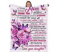 TGRUIHM to My Mom Blanket from Daughter, Mothers Day Birthday Gifts for Mom Super Soft Cozy Flannel All Seasons Throw Blanket for Bed Living Room 60 inches X 50 inches