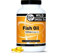 TGS Extra Strength Omega 3 Fish Oil Supplement - 1260mg EPA DHA for Men & Women - Burpless, Pure Omega 3 Fatty Acids from Wild Alaska Pollock in Triglyceride Form - 180 Capsules, 90 Servings