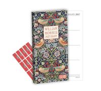 TGSC 2027 Pocket Diary with Planner Stickers, William Morris Strawberry Thief, Week to View Journal with Ribbon Marker, Hardback Casebound Notebook for Men and Women, 176 x 86 mm